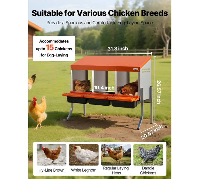 Vištų lizdai su atraminėmis kojomis, 3 skyrių1