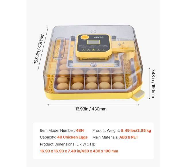 48 kiaušinių inkubatorius su automatiniu kiaušinių sukimu6