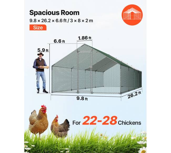 Metalinė vištidė su stogu ir užraktu1