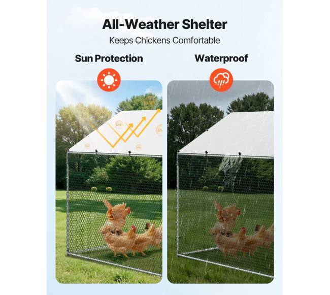 Metalinė vištidė su stogu ir užraktu4