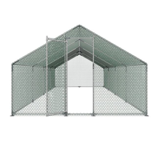 Metalinė vištidė su stogu ir užraktu8