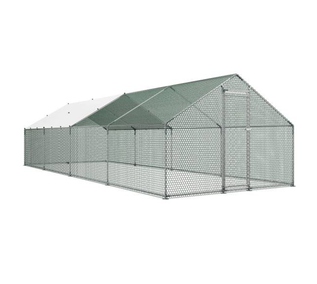 Metalinė vištidė su stogu ir užraktu10