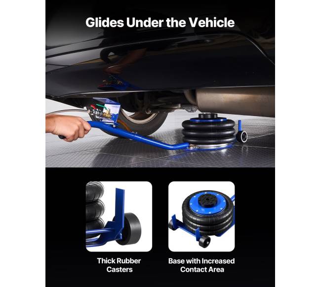 Trijų maišų oro keltuvas 3 t automobilio remontui4