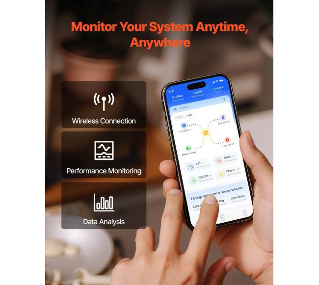 Hibridinis saulės inverteris 4000W, 24V į 230V3