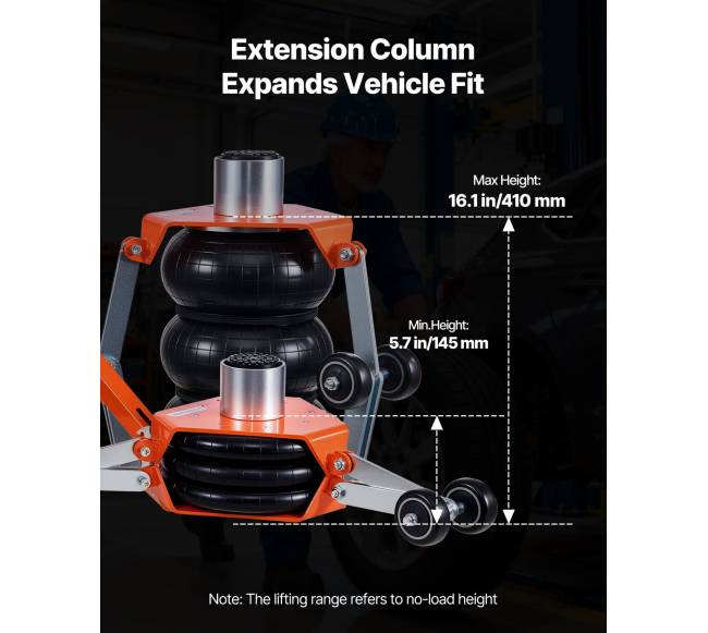Automobilinis oro keltuvas, 3 t, pneumatika1