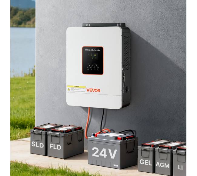 3000W hibridinis saulės inverteris, 24V DC į 230V AC7