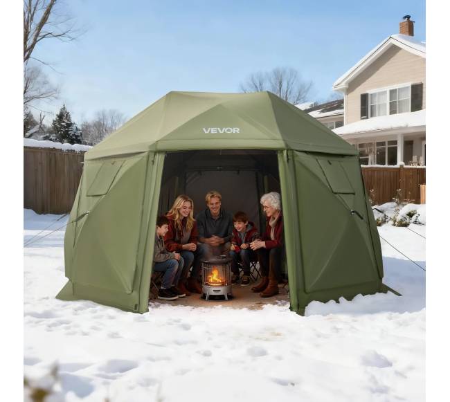 Išskleidžiama pavėsinė su tinkleliu, 3.96 x 3.96 m, 13 kampų7