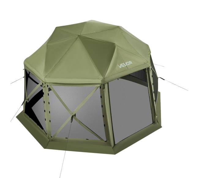 Išskleidžiama pavėsinė su tinkleliu, 3.96 x 3.96 m, 13 kampų9
