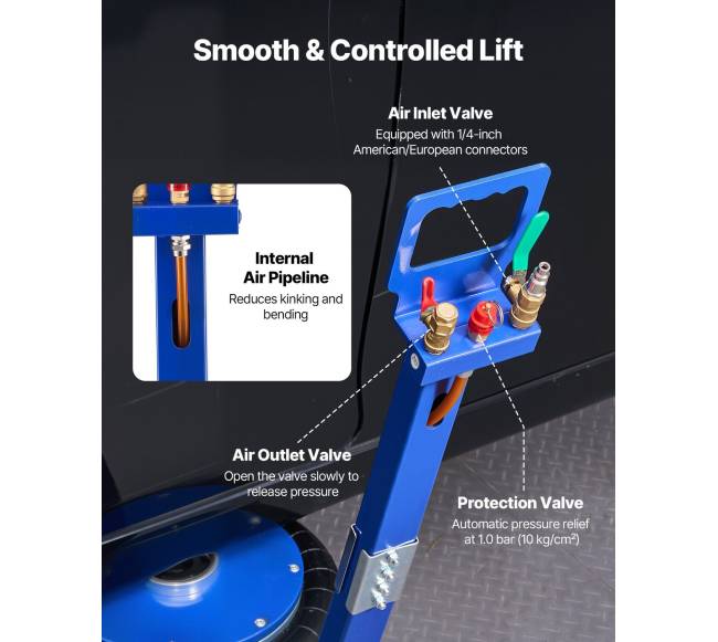 Automobilinis oro domkratas 6 t, reguliuojamas kotas5