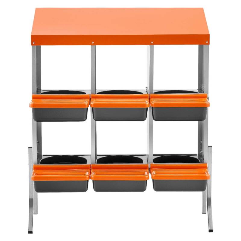 Vištų lizdų dėžės su 6 skyriais0