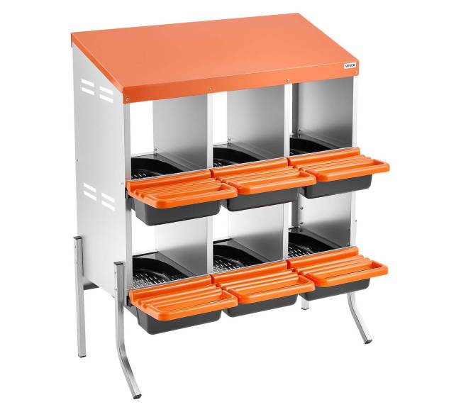 Vištų lizdų dėžės su 6 skyriais8