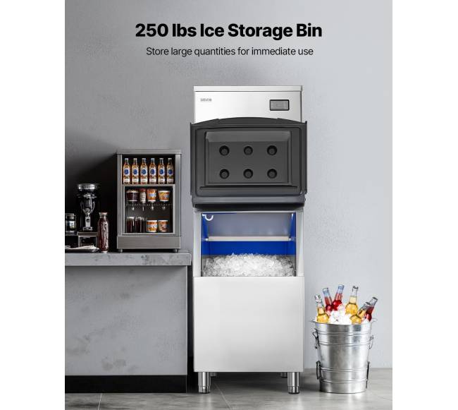 Komercinė ledo gaminimo mašina su automatiniu valymu2