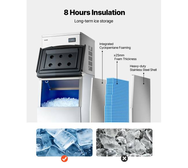 Komercinė ledo gaminimo mašina su automatiniu valymu3