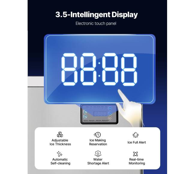 Komercinė ledo gaminimo mašina su automatiniu valymu4