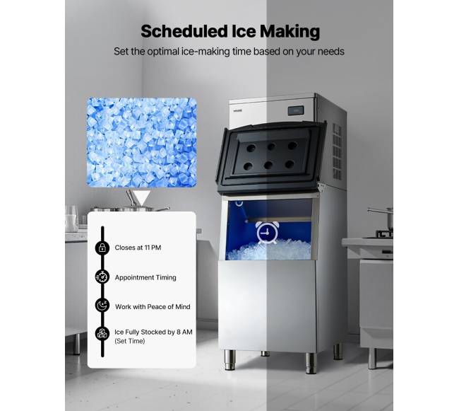 Komercinė ledo gaminimo mašina su automatiniu valymu5