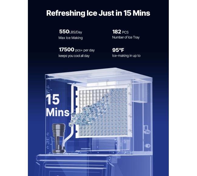 Komercinis ledo gaminimo aparatas su talpa1