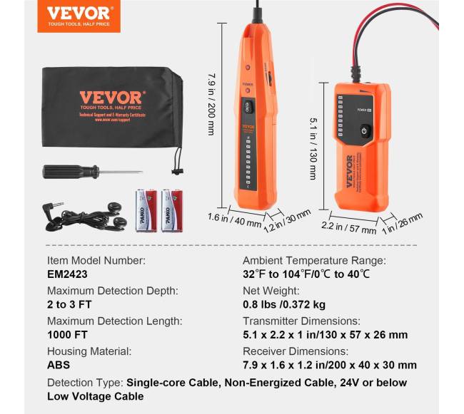 Požeminis kabelių ieškiklis iki 91 cm gylio6