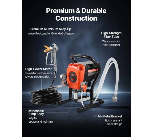 Nešiojamas beoris dažymo purkštuvas 900 W4