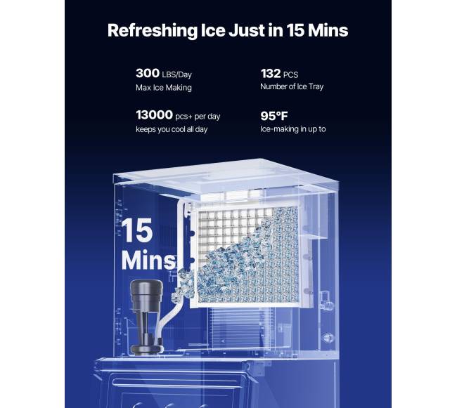 Komerciška ledo gaminimo mašina, 136 kg1