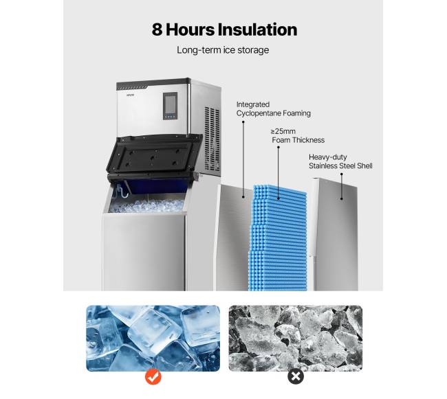 Komerciška ledo gaminimo mašina, 136 kg3