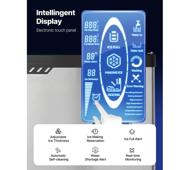 Komerciška ledo gaminimo mašina, 136 kg4