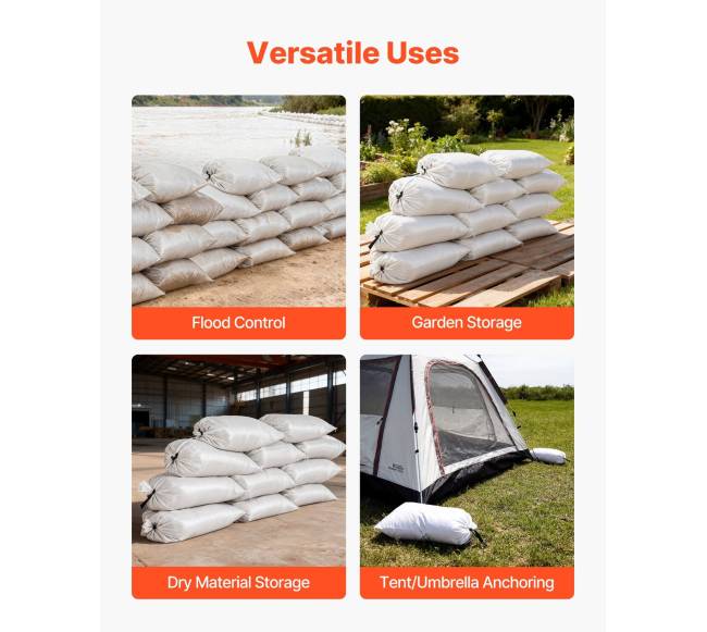 Tuščios smėlio maišai, apsaugai nuo potvynių5