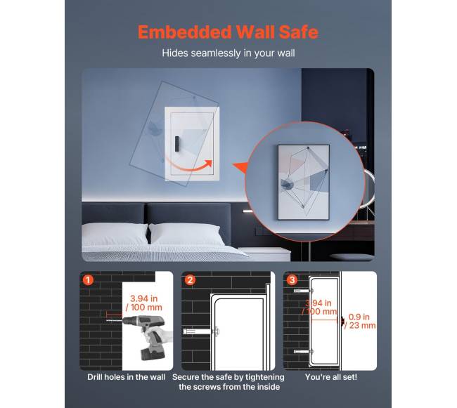 Paslėpta sieninė seifinė spinta su slaptažodžiu5