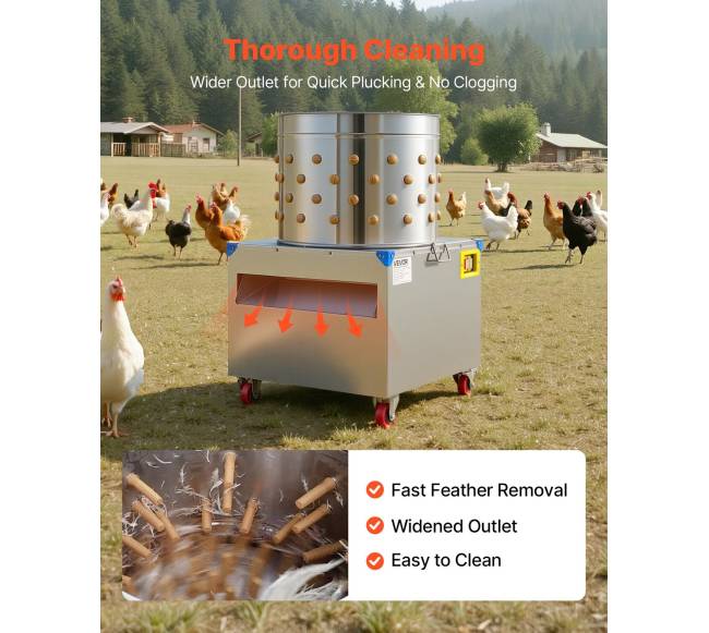 Vištų plunksnų pešimo mašina su būgnu4