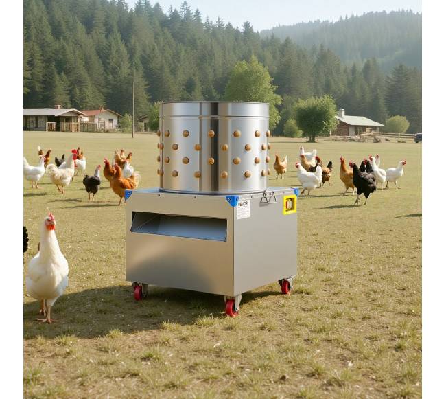 Vištų plunksnų pešimo mašina su būgnu7