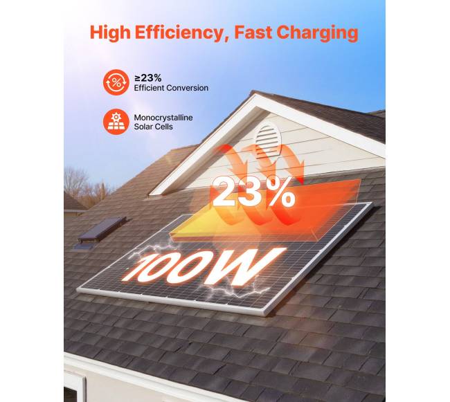 100W monokristalinis saulės modulis1