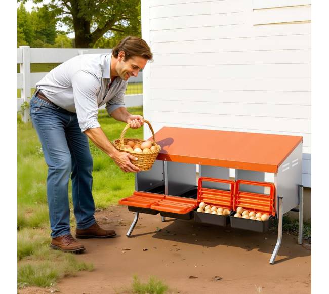 Vištų dėtuvės su 4 skyriais7