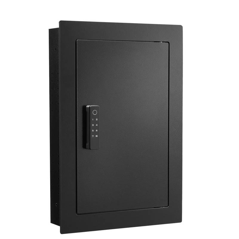 Sieninė seifas su pirštų atspaudu ir kodu0