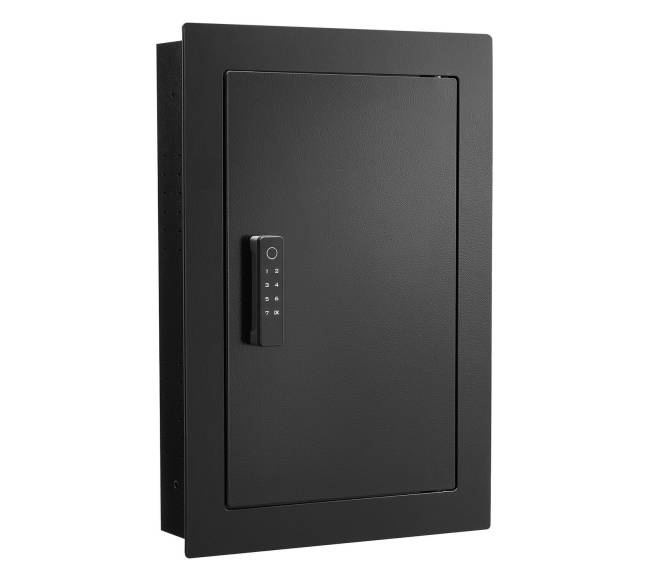 Sieninė seifas su pirštų atspaudu ir kodu9
