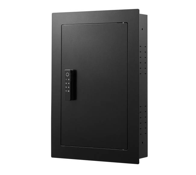 Sieninė seifas su pirštų atspaudu ir kodu10
