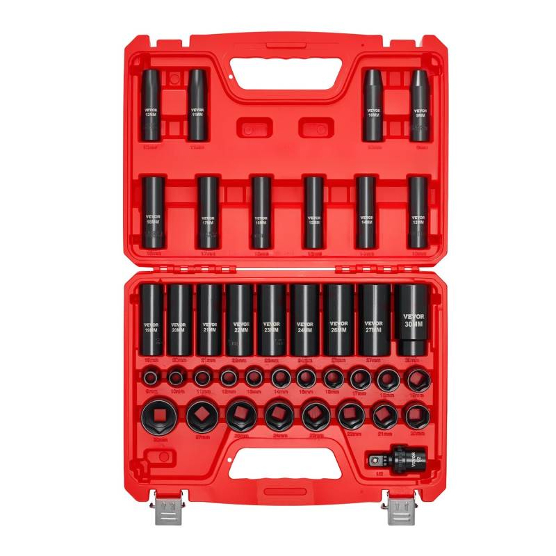 12 colių smūginių galvučių rinkinys, 39 dalys0