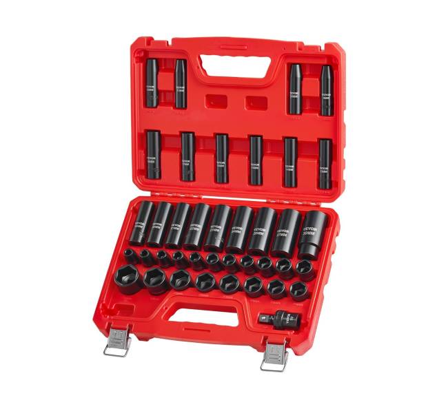 12 colių smūginių galvučių rinkinys, 39 dalys9