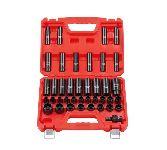 12 colių smūginių galvučių rinkinys, 39 dalys10