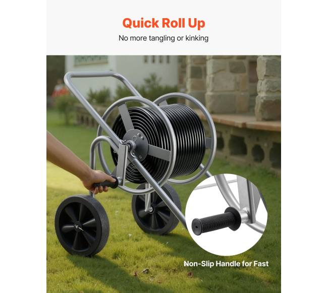 Sodo žarnos vežimėlis su ritėmis, spaudimui atsparus2