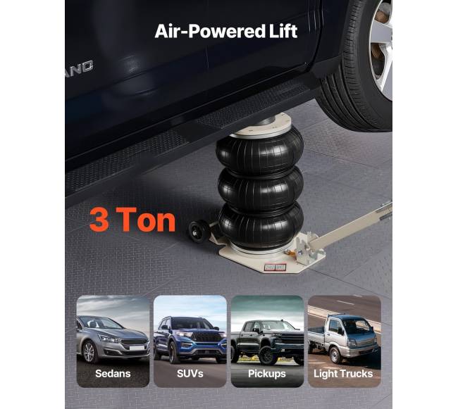 Oro domkratas, 3 tonų trijų maišų3