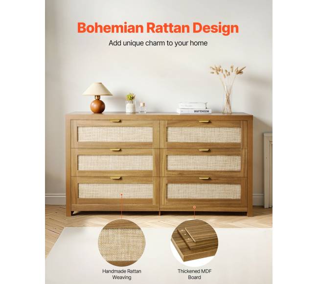 6 stalčių rotango komoda miegamajam3