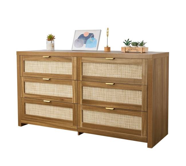 6 stalčių rotango komoda miegamajam10