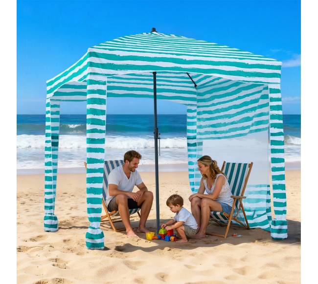 Paplūdimio tentas su sienele, 183 x 183 cm7