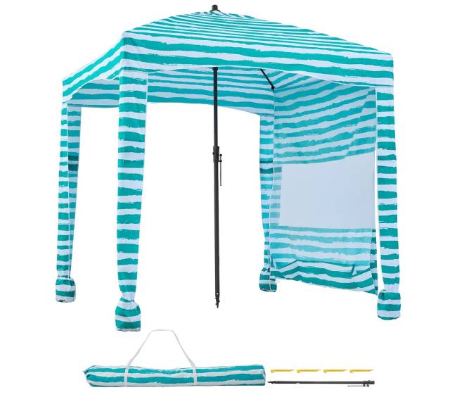 Paplūdimio tentas su sienele, 183 x 183 cm8