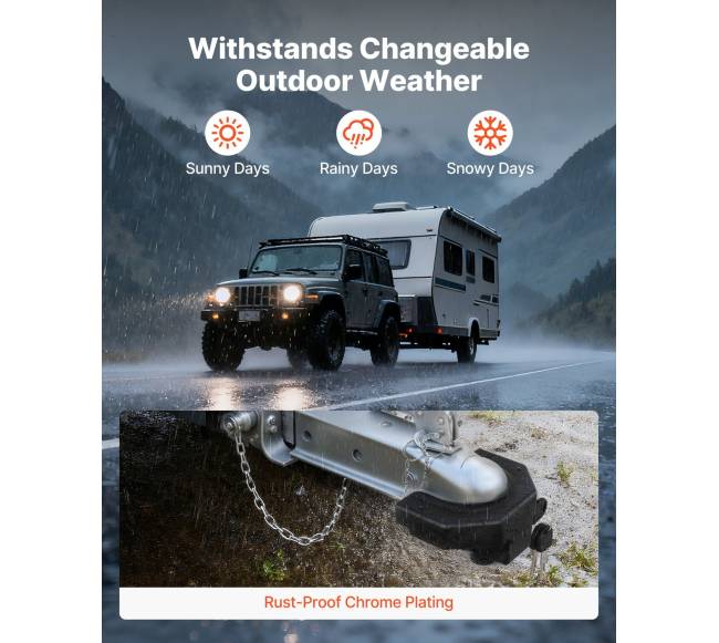 Priekabos kablio užraktas, 58,7 mm3