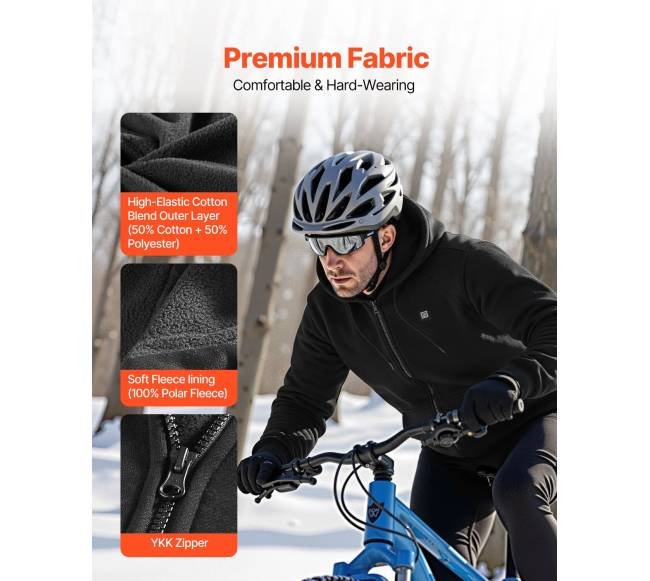 Šildoma striukė su gobtuvu vyrams ir moterims3