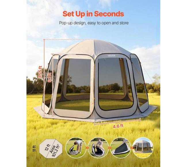 Kupolinė palapinė su tinkleliu 10-12 asmenims1