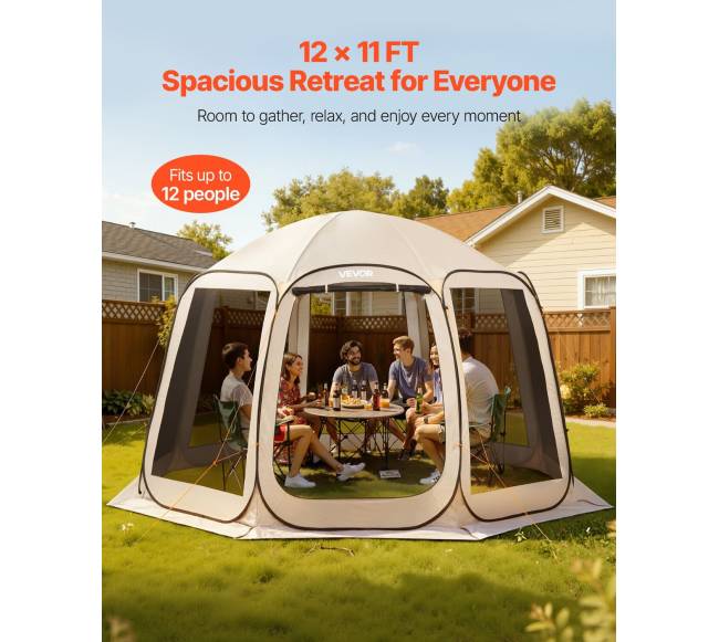 Kupolinė palapinė su tinkleliu 10-12 asmenims2