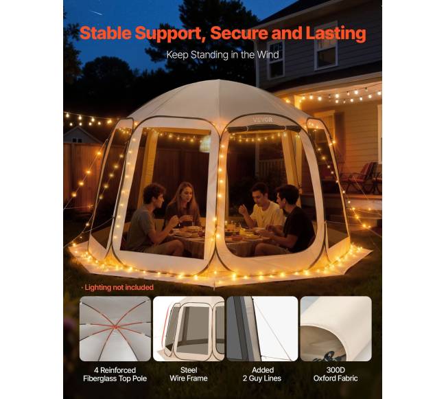 Kupolinė palapinė su tinkleliu 10-12 asmenims4