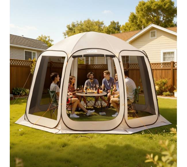 Kupolinė palapinė su tinkleliu 10-12 asmenims7