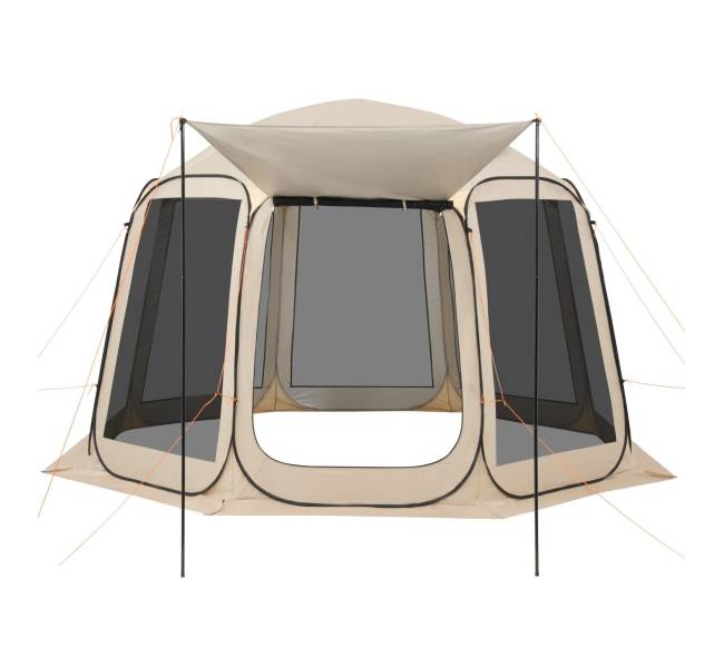 Didelis lauko palapinės stogelis su tinklu0